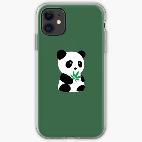 Panda with "recreational bamboo" iPhone Soft Case