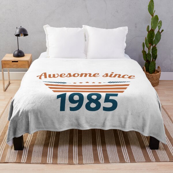 Item preview, Awesome since 1985 retro blue rust colors designed and sold by ZoesAttic.