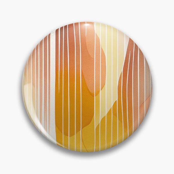 Artikelvorschau, "Palmer" - Watercolor Abstract Painting Stripes Pattern in Yellow, Red, White, Pink, Orange, Cream, entworfen und verkauft von HiArtify ❤️.
