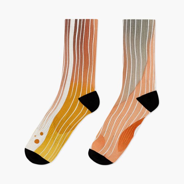 Item preview, "Palmer" - Watercolor Abstract Painting Stripes Pattern in Yellow, Red, White, Pink, Orange, Cream, designed and sold by HiArtify ❤️.