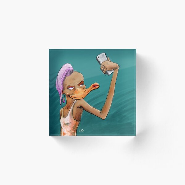 Duck Face Acrylic Block