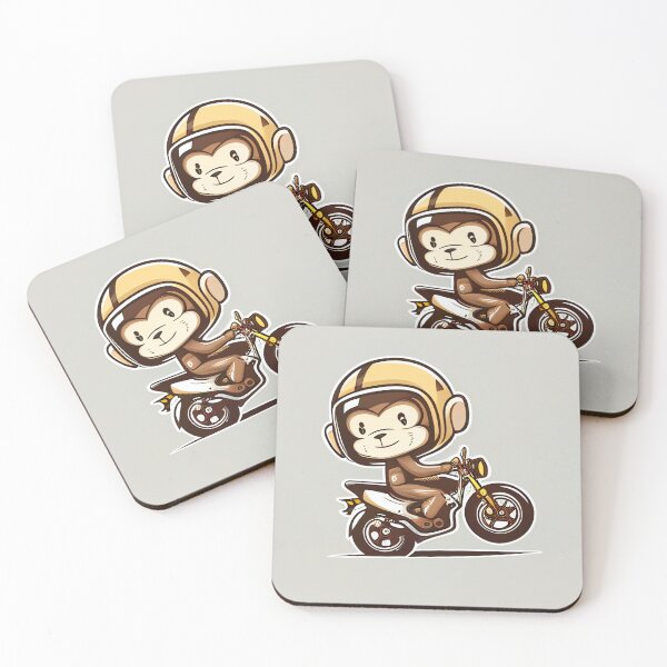 Item preview, Monkey riding a motorcycle designed and sold by KittyCat08.