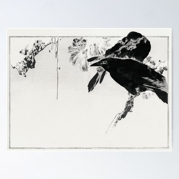 Item preview, Japanese crows perched on a branch designed and sold by martinprins.