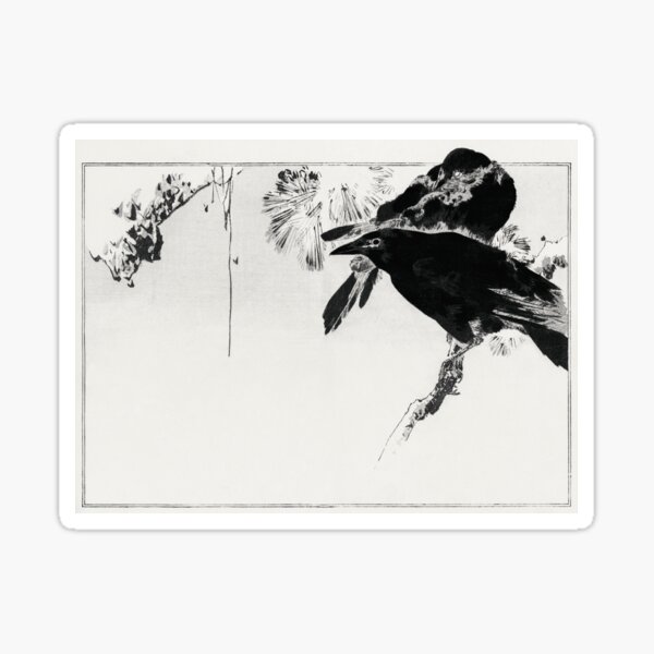 Item preview, Japanese crows perched on a branch designed and sold by martinprins.