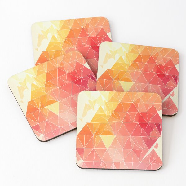 Artikelvorschau, "Mckenzie" - Watercolor Abstract Painting Stripes Pattern in Yellow, Red, White, Pink, Orange, Cream, entworfen und verkauft von HiArtify ❤️.