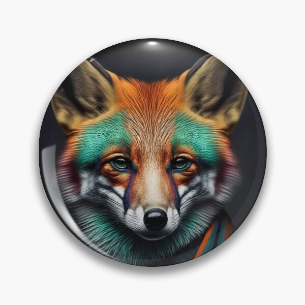 Item preview, Fox portrait. Fox in suit. Striped suit designed and sold by ColorfulAnimals.