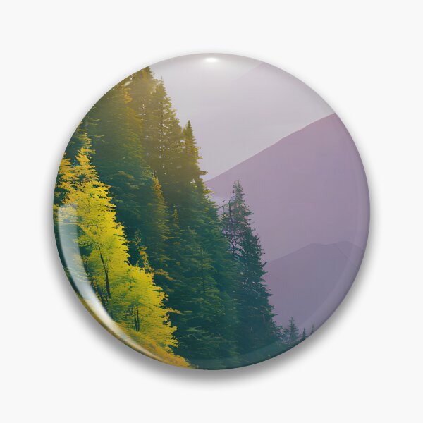 Item preview, Majestic Mountain Range with Pink Sunset Sky and Trees Gift designed and sold by TMelonShop.