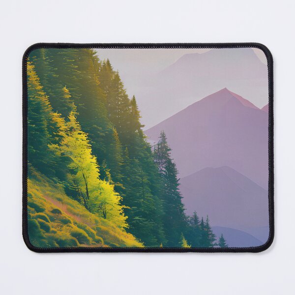Item preview, Majestic Mountain Range with Pink Sunset Sky and Trees Gift designed and sold by TMelonShop.