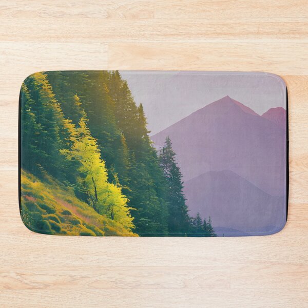 Item preview, Majestic Mountain Range with Pink Sunset Sky and Trees Gift designed and sold by TMelonShop.