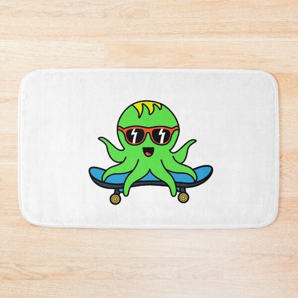 Item preview, Octopia-art with sunglasses skating drawing designed and sold by Blondiabshop.