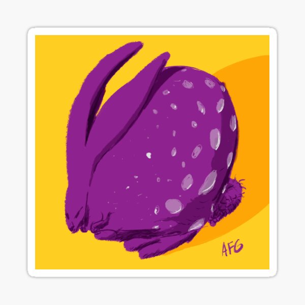 Purple Polka Dot Rabbit Sticker
