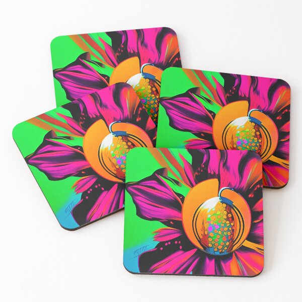 Item preview, Vibrant pop art flower abstract designed and sold by Neo-Expression.