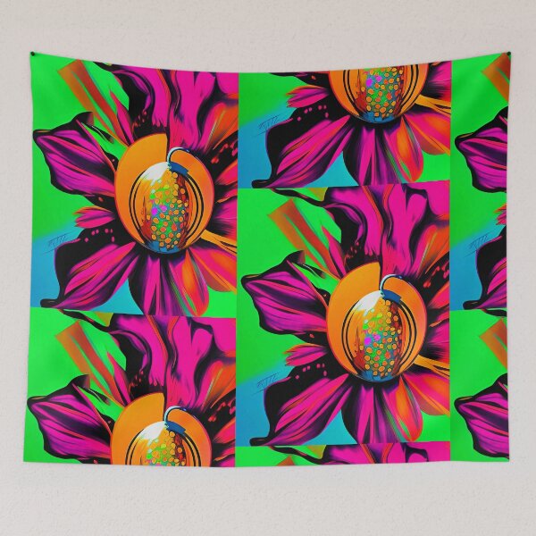Item preview, Vibrant pop art flower abstract designed and sold by Neo-Expression.