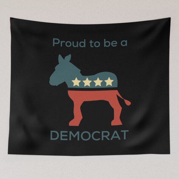 Item preview, Retro Donkey proud to be a DEMOCRAT designed and sold by ElLocoMus.