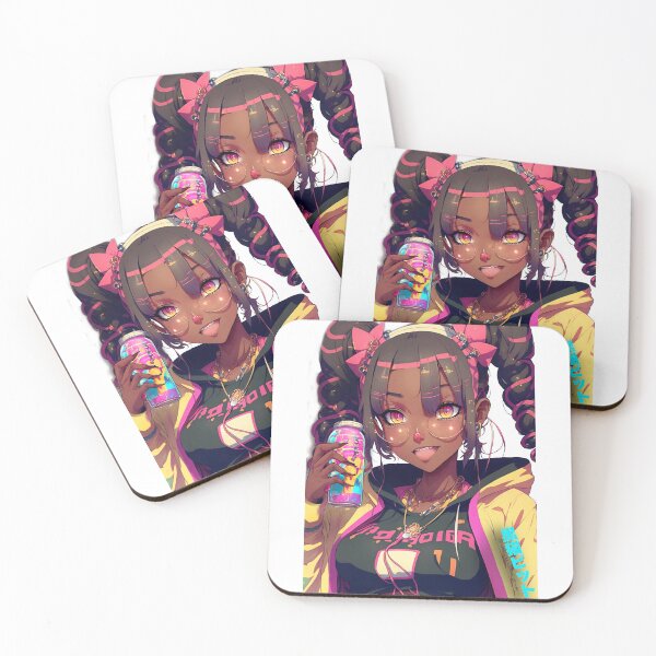 Item preview, Colorful, Black Anime Girl,  Pigtails Clothing designed and sold by KuroNekoBit3022.