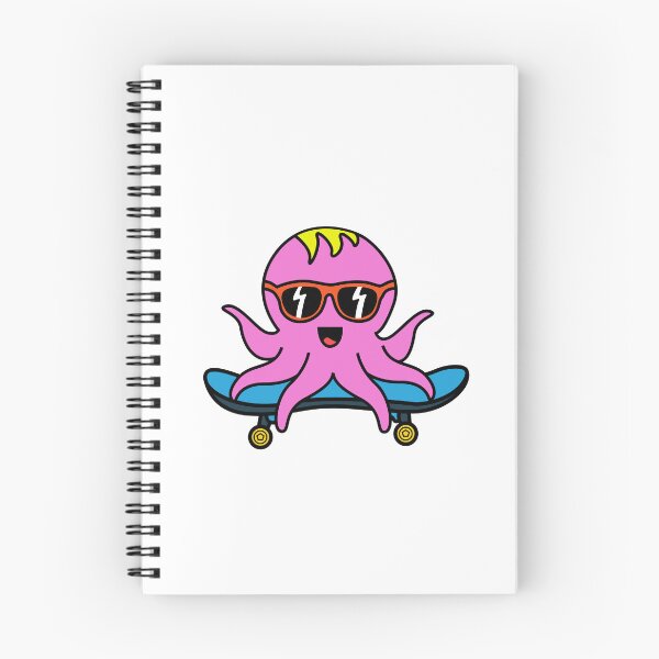 Item preview, Octopia-art with sunglasses skating drawing designed and sold by Blondiabshop.