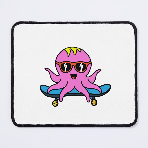 Item preview, Octopia-art with sunglasses skating drawing designed and sold by Blondiabshop.