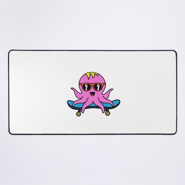 Item preview, Octopia-art with sunglasses skating drawing designed and sold by Blondiabshop.