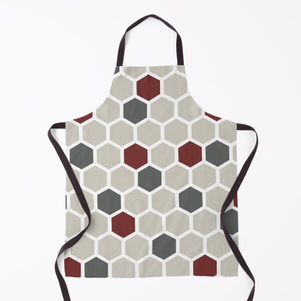 Item preview, Geometric Hexagon Grey Maroon Brown Print Pattern | Honeycomb Pattern designed and sold by Tremendo.