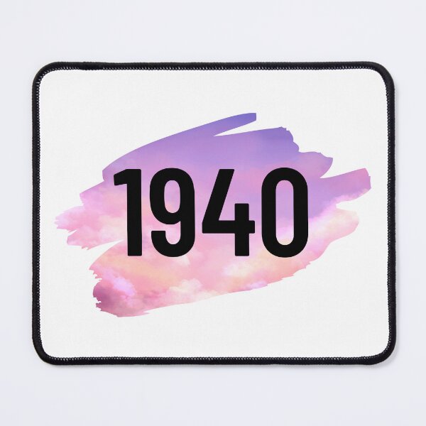 Item preview, 1940 text cloudy pink purple golden background designed and sold by ZoesAttic.