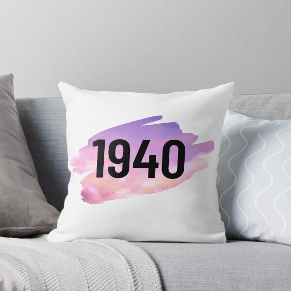 Item preview, 1940 text cloudy pink purple golden background designed and sold by ZoesAttic.