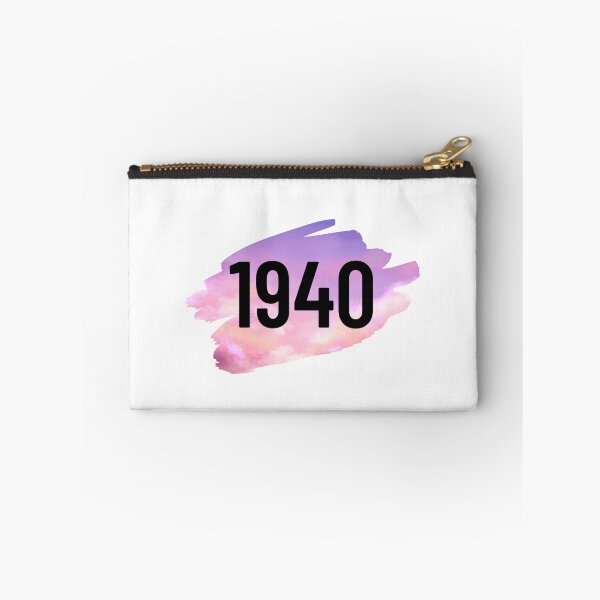 Item preview, 1940 text cloudy pink purple golden background designed and sold by ZoesAttic.