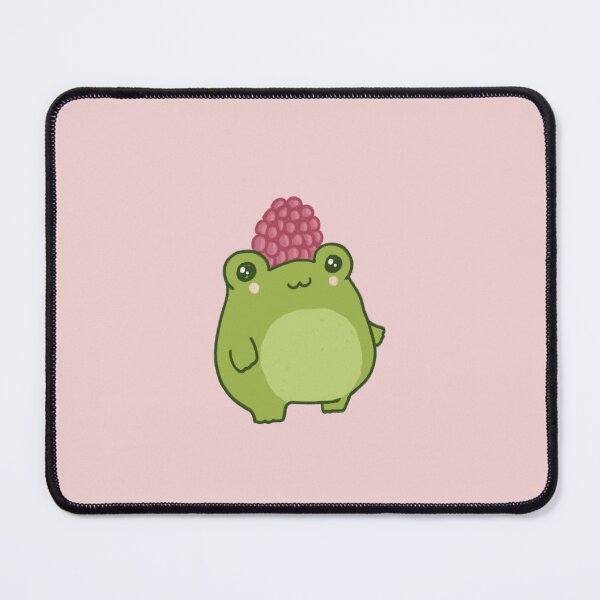 Item preview, Pastel Raspberry Frog: Cute and Chubby Kawaii Cottagecore Aesthetic for Hipster Kidcore Fans designed and sold by MinistryOfFrogs.