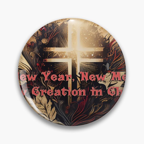 Artikelvorschau, Festliches und erhebendes christlich zentriertes Silvester-Design mit leuchtenden Gold-, Silber- und Rottönen entworfen und verkauft von Art4Christ.