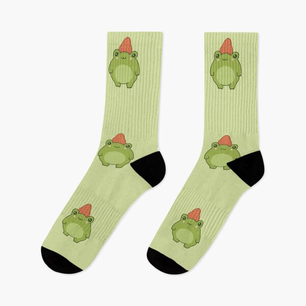 Item preview, Pastel Strawberry Frog: Kawaii Cottagecore Aesthetic Chubby Froge designed and sold by MinistryOfFrogs.