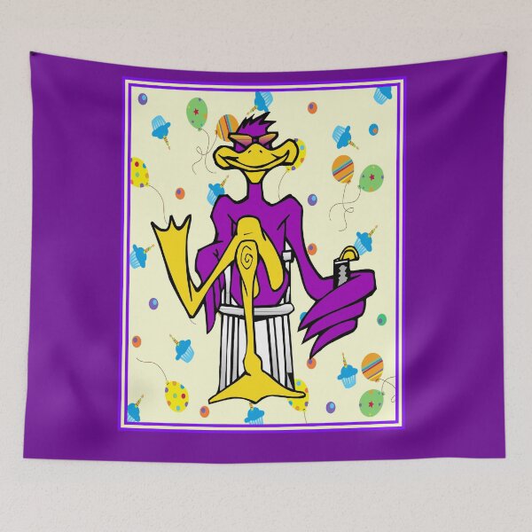 Item preview, COOL DUCK : Cartoon Celebrating with Balloons and Muffins Print designed and sold by posterbobs.