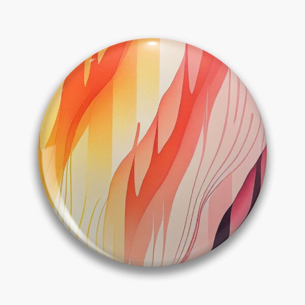 Artikelvorschau, "Lauren" - Watercolor Abstract Painting Stripes Pattern in Yellow, Red, White, Pink, Orange, Cream, entworfen und verkauft von HiArtify ❤️.