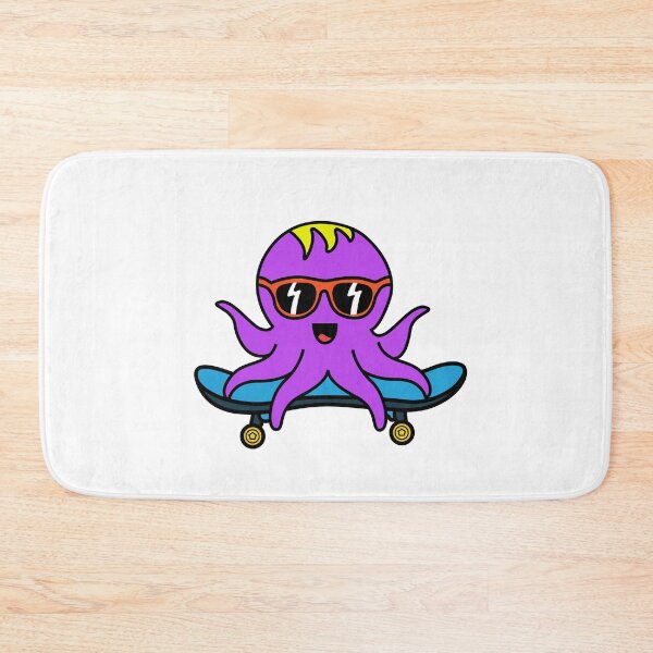 Item preview, Octopia-art with sunglasses skating drawing designed and sold by Blondiabshop.