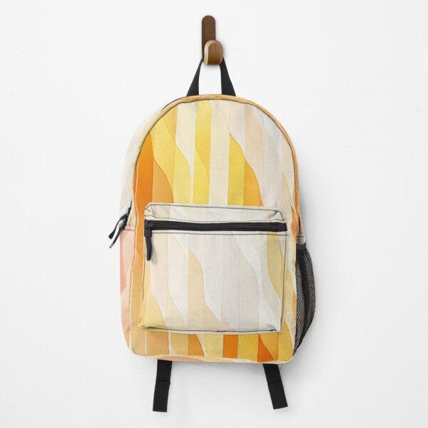 Artikelvorschau, "Cali" - Watercolor Abstract Painting Stripes Pattern in Yellow, Red, White, Pink, Orange, Cream, entworfen und verkauft von HiArtify ❤️.