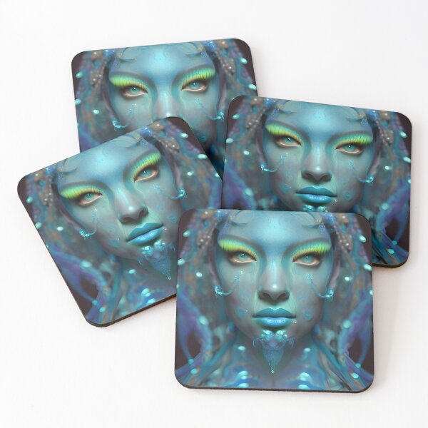 Item preview, Jellyfish. Na’vi goddess. Turquoise green Eyes. Beautiful fabulous girl. Mermaid designed and sold by Olga Nagornaya.