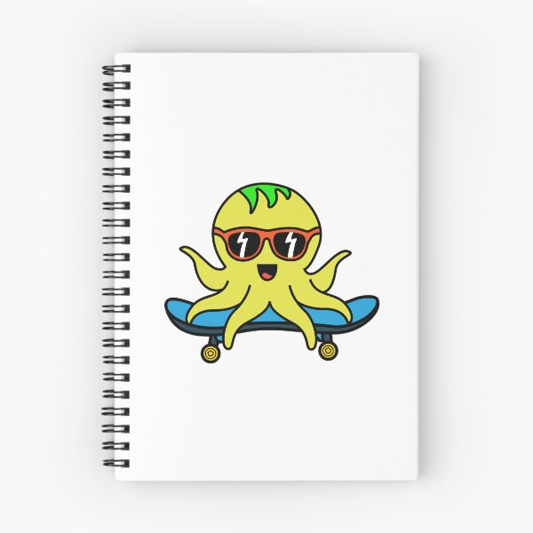 Item preview, Octopia-art with sunglasses skating drawing designed and sold by Blondiabshop.