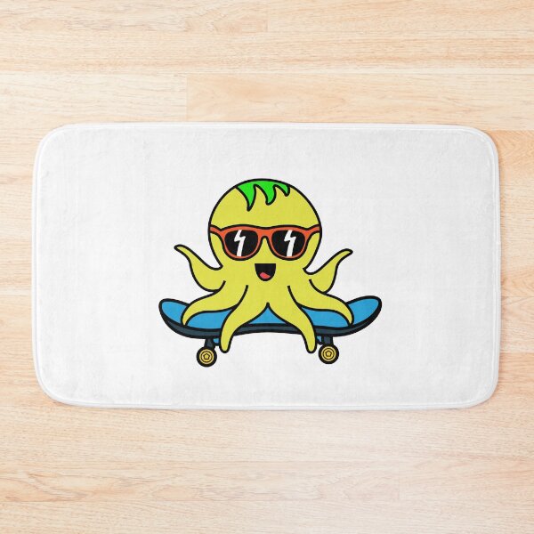 Item preview, Octopia-art with sunglasses skating drawing designed and sold by Blondiabshop.