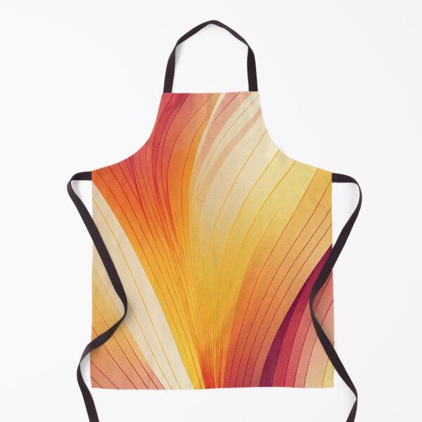 Artikelvorschau, "Aniyah" - Watercolor Abstract Painting Stripes Pattern in Yellow, Red, White, Pink, Orange, Cream, entworfen und verkauft von HiArtify ❤️.