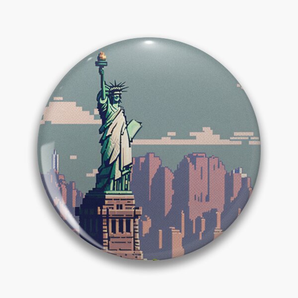 Item preview, Statue of Liberty, New York city, pixel art designed and sold by thethickkofit.