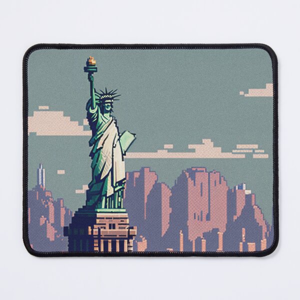 Item preview, Statue of Liberty, New York city, pixel art designed and sold by thethickkofit.