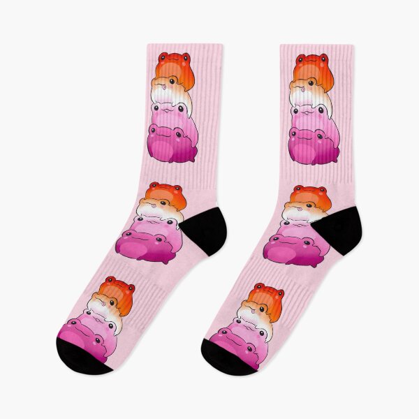 Item preview, Subtle Sapphic Pride Frog Pile in Lesbian Flag Colors: A Cute Kawaii LGBTQ Gift Celebrating Gay Solidarity and Queer Aesthetics designed and sold by MinistryOfFrogs.