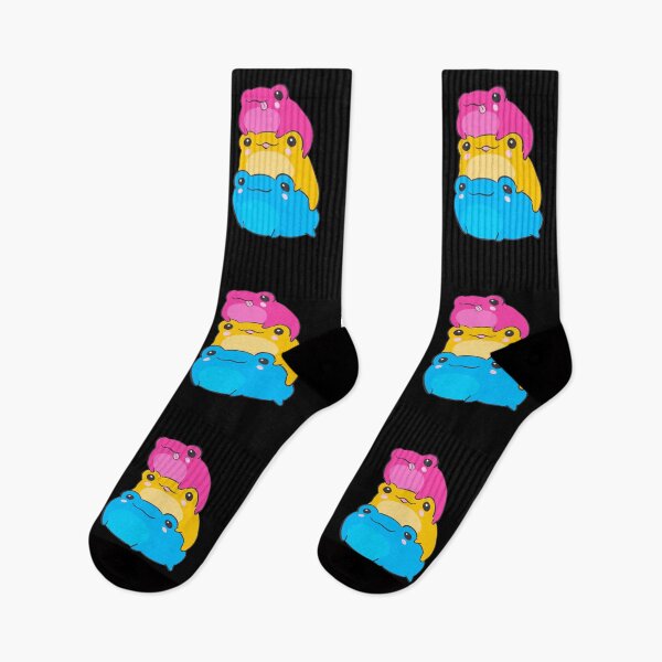Item preview, Subtle Pan Pride Frogs in Pansexual Flag Colors: An LGBTQ Aesthetic Gift in Magenta, Yellow, and Cyan for June Pride Month Parade designed and sold by MinistryOfFrogs.