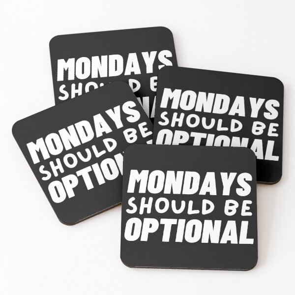 Item preview, Mondays Should Be Optional (BLACK) - Aesthetic Text-based Design designed and sold by UniqqFactory.