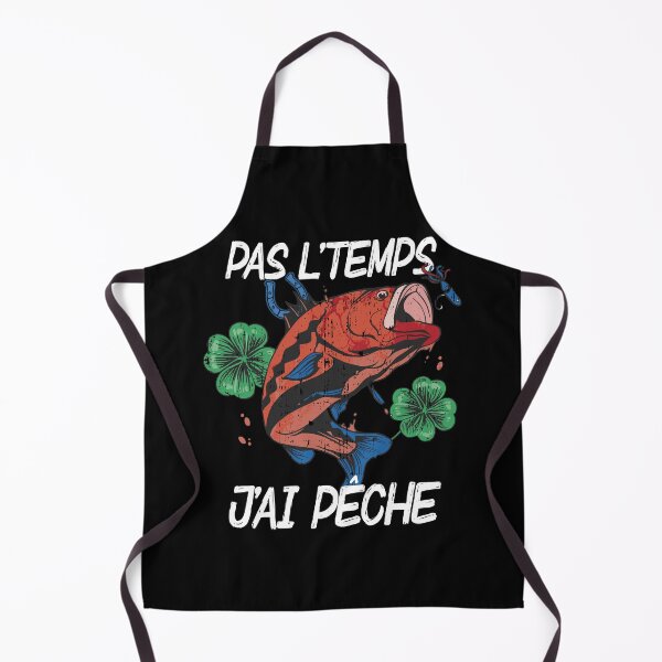 Aperçu de l'œuvre Pas L'Temps J'ai Pêche cadeau pêcheur créée et vendue par thegoodplan.