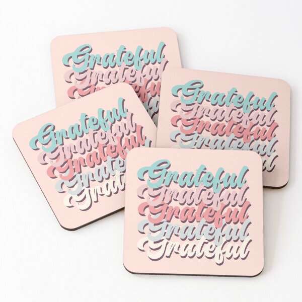 Item preview, Grateful - Colorful Pastel Retro Script Fonts - Self-Empowerment Quote Typography 2 designed and sold by Cawaiico.