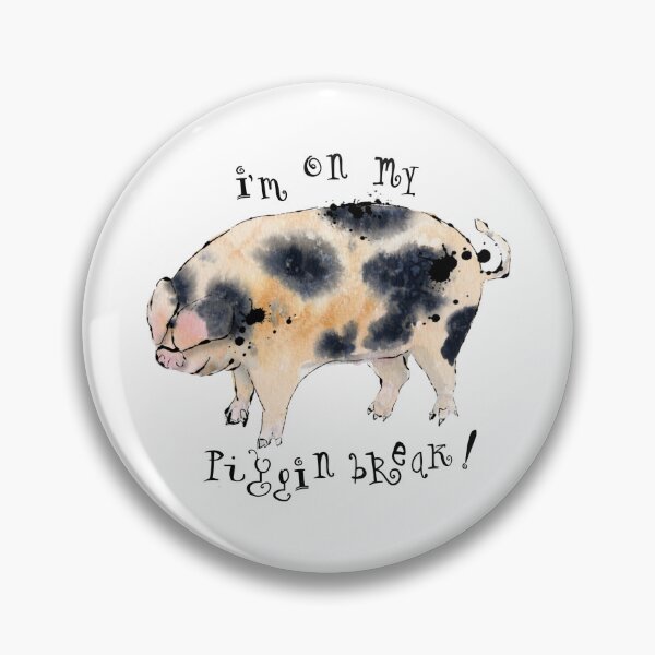 Item preview, Tea Break - Gloucestershire Old Spot Pig -  designed and sold by rosieredbox.