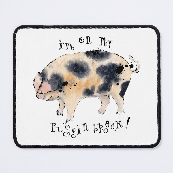Item preview, Tea Break - Gloucestershire Old Spot Pig -  designed and sold by rosieredbox.