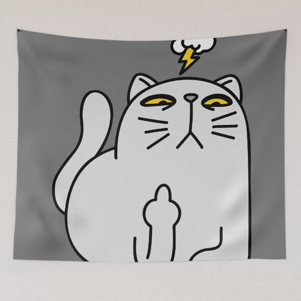 Item preview, Cat Middle Finger designed and sold by Si Pakne.