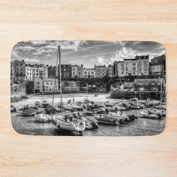 Item preview, Tenby Harbour Boats, Black And White designed and sold by Paul Thompson Photography.