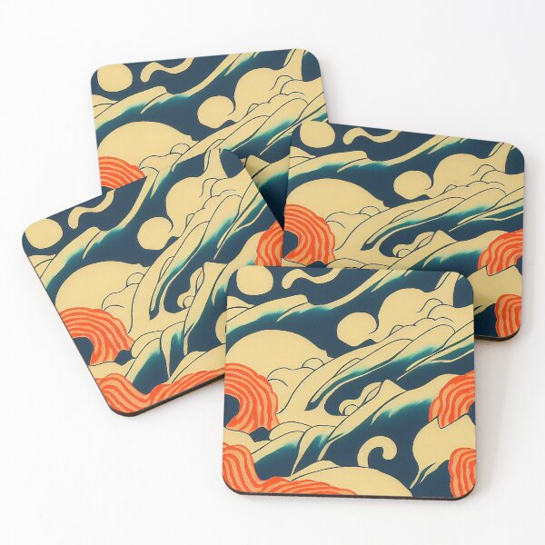 Item preview, Ukiyo-e Waves designed and sold by Fragpop.
