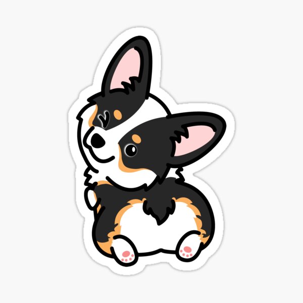 Item preview, Kawaii Black Tricolor Corgi designed and sold by ouchmypancreas.